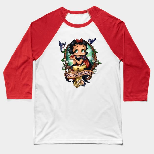 betty boop Baseball T-Shirt by Tim_Shumate_Illustrations